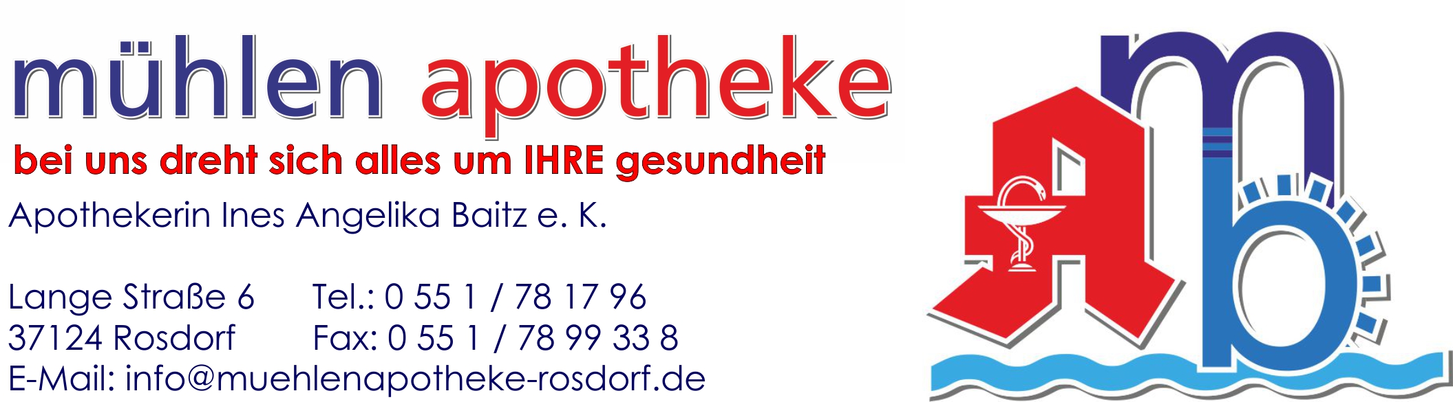 Logo MuehlenApotheke 1 Ines A. Baitz, Inhaberin Mühlen-Apotheke, Rosdorf