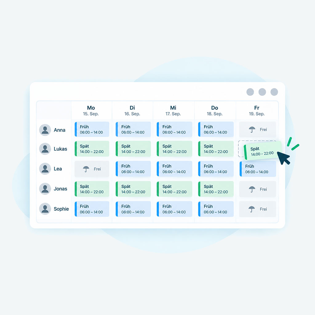 Homepage 12 Personaleinsatzplanung übersichtlich und einfach per Drag-and-Drop